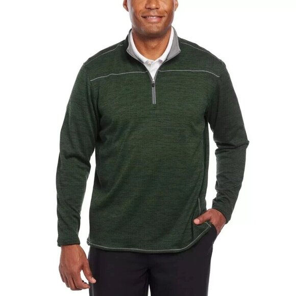 NEW Pebble Beach Men's XL Dry-Luxe Performance Green Zip Pullove Sweatshirt - Picture 1 of 7